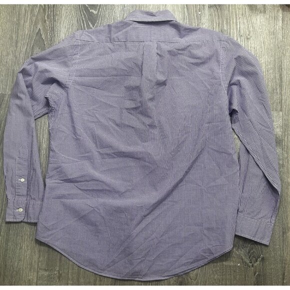 Polo Ralph Lauren Custom Fit Striped Stretch Poplin Shirt Men's Large Purple - Picture 6 of 8